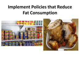 Community Sample Presentation | I10: Fat Consumption