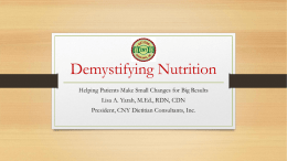 Demystifing Nutrition