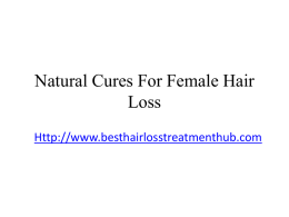 Natural Treatments For Thinning Hair In Women