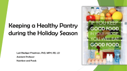 Healthy Refrigerator and Pantry during the Holidays