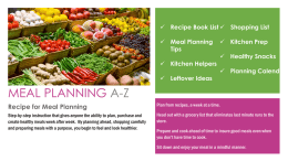 Recipe for Meal Planning