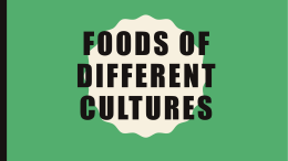 Foods of different cultures