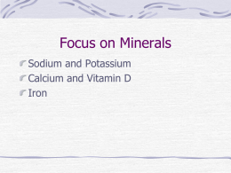 7. Major minerals