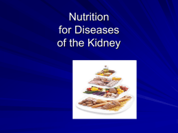 19. Nutrition for Diseases of the Kidney