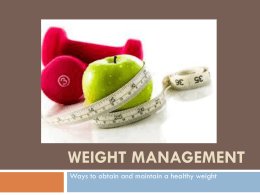 Weight Management PowerPoint