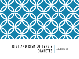 Diet and risk of type 2 diabetes File