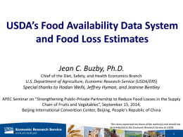 USDA`s Food Availability Data System and Food - APIP