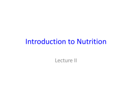 Introduction To Nutrition - Wikispaces