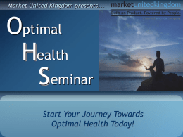 Optimal Health Seminar