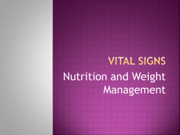 Nutrition and Weight Management PPT