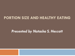Portion Size And Healthy Eating - HescottWellness.com Hescott