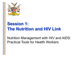 The Nutrition and HIV Link - I-TECH