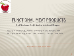 Funkcionalni proizvodi od mesa
