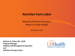 Nutrition Facts Label What Do All These Numbers Mean to YOUR