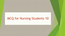 MCQs for Nursing students 10