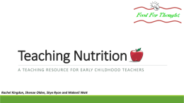 Teaching Nutrition