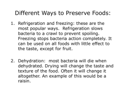 Different Ways to Preserve Foods