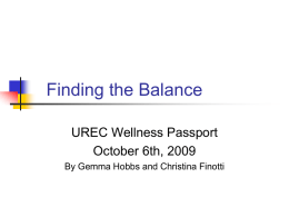 Finding the Balance - The Professional Portfolio of Gemma M. Hobbs