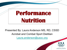 Gymnastics Nutrition Presentation