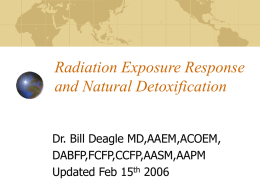 Radiation Testing and Natural Detoxification