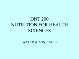 dnt 200 nutrition for health sciences