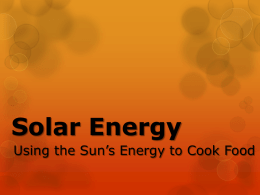 Solar Cooker presentationx