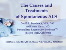 Primary Cause of ALS - ACIM Connect > Home