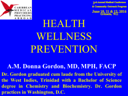 Health Wellness and Disease Prevention