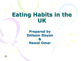 Eating Habits in the UK