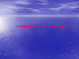 Oxidative stress and our health Social factors