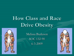 How Class and Race Drive Obesity What is Obesity?