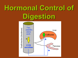 Hormonal control of Digestion