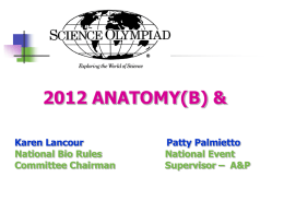 Anatomy ppt - Science Olympiad