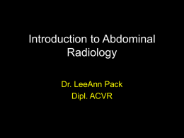 Introduction to Abdominal Radiology