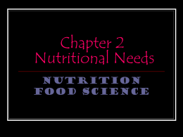 Chapter 2 The Nutrients You Need