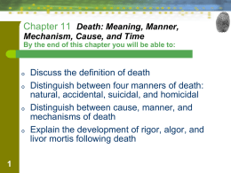 The Manner of Death