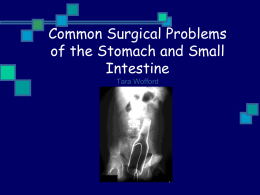 Common Surgical Problems of the Stomach and Small Intestine