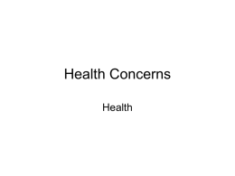 Health Concerns Notes