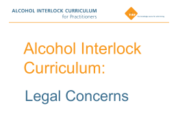 Instructor Slide - Alcohol Interlock Curriculum