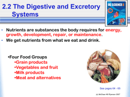 2.2 PPT - THE DIGESTIVE AND EXCRETORY