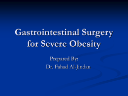 Gastrointestinal Surgery for Severe Obesity