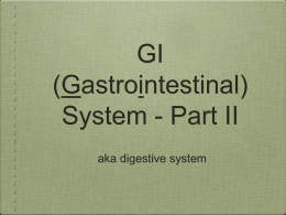 Digestive System PowerPoint Part II
