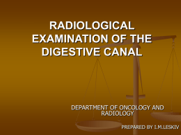 radiological examination of the digestive canal