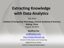 Extracting Knowledge with Data Analytics