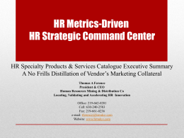HR Metrics-Driven HR Strategic Command Center