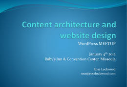 Wordpress Meetup Missoula 2012-01-04