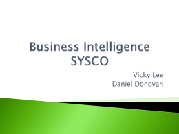 Business Intelligence SYSCO