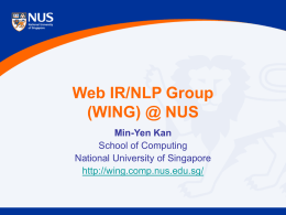 Min-Yen KAN - NUS School of Computing