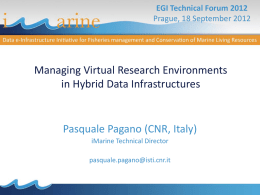 Managing Virtual Research Environments in Hybrid - Indico