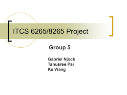 ITCS 6265/8265 Project